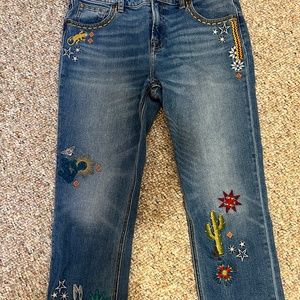 Johnny Was Cactus Embroidered Crop Jean